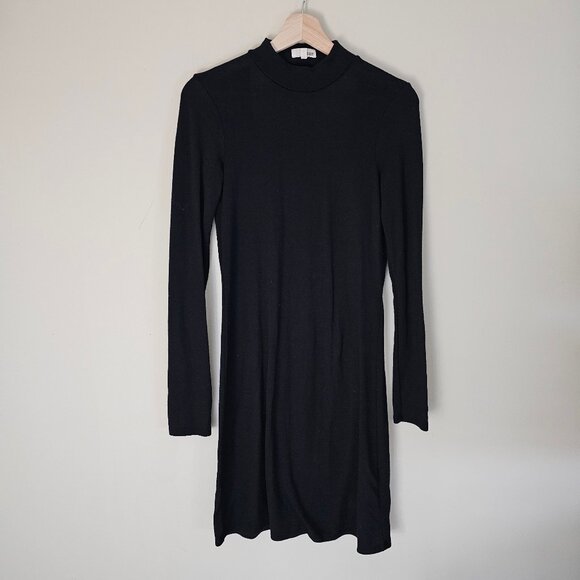 Aritzia Wilfred Free Moulton Mock Neck Low Back Dress - 2018 - Black - Sz S - Picture 2 of 11